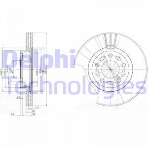 Тормозной диск BG3928 DELPHI