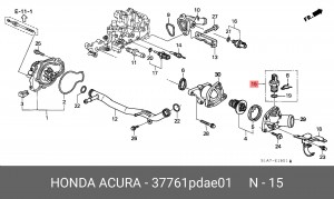 Термовыключатель, вентилятор радиатора 37761PDAE01 HONDA