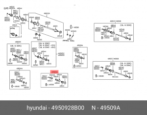 Комплект пылника, приводной вал 4950928B00 HYUNDAI KIA