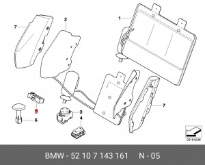 Держатель проводов 52 10 7 143 161 BMW