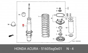 Амортизатор 51605SG0E01 HONDA