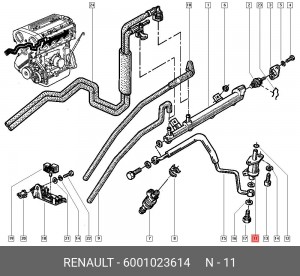 Пусковой топливный клапан 6001023614 RENAULT
