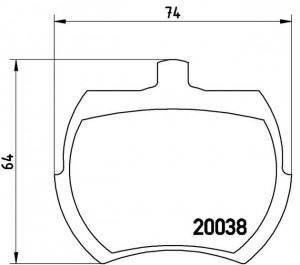 Комплект тормозных колодок, диско P52002 BREMBO