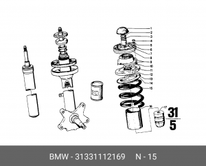 Пружина ходовой части 31 33 1 112 169 BMW