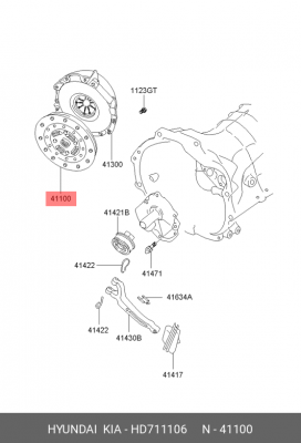Диск сцепления HD711106 HYUNDAI KIA