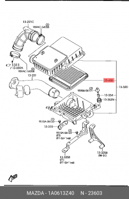 Фильтр воздушный 1A0613Z40 MAZDA