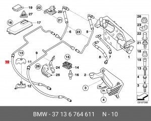 Трубка гидравлическая активной подвески 37 13 6 764 611 BMW