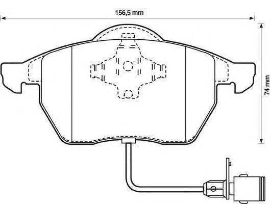 Комплект тормозных колодок, диско 571512B BENDIX JURID