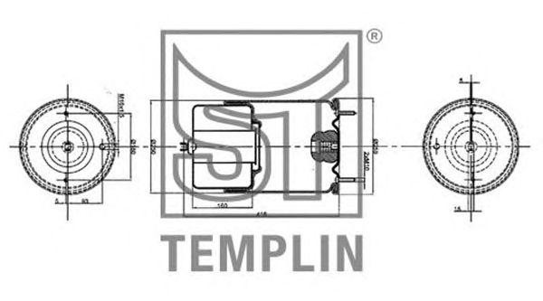 Кожух пневматической рессоры 040606106820 TEMPLIN