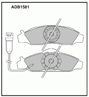 Колодки тормозные дисковые ADB1581 ALLIED NIPPON