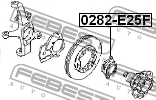 Ступица колеса 0282-E25F FEBEST
