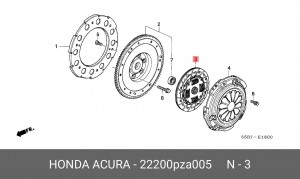 Диск сцепления 22200PZA005 HONDA