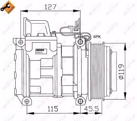 Компрессор, кондиционер 32406 NRF