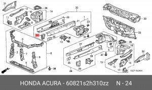 Деталь 60821S2H310ZZ HONDA