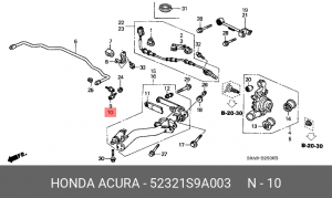 Тяга / стойка, стабилизатор 52321S9A003 HONDA