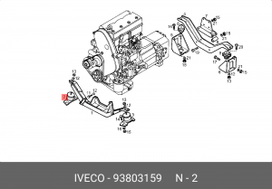 Подвеска, двигатель 93803159 IVECO