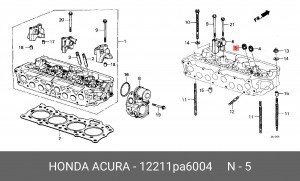 Уплотнительное кольцо, стержень кла 12211PA6004 HONDA