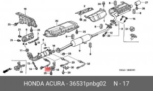 Лямбда-зонд 36531PNBG02 HONDA