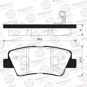 Колодки тормозные дисковые AV202 AVANTECH