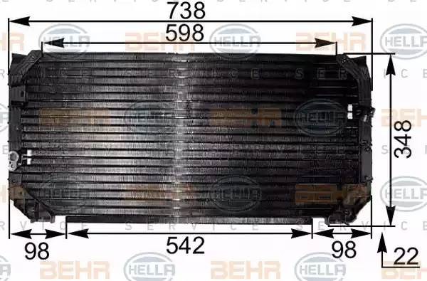 Конденсатор, кондиционер 8FC 351 300-521 HELLA