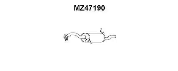Глушитель выхлопных газов конечный MZ47190 VENEPORTE