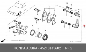 Тормозной суппорт 45210SA5602 HONDA