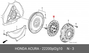 Диск сцепления 22200PL2G10 HONDA