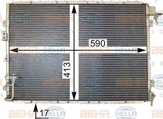 Конденсатор, кондиционер 8FC 351 302-701 HELLA