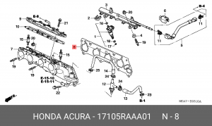 Прокладка впускного коллектора 17105RAAA01 HONDA