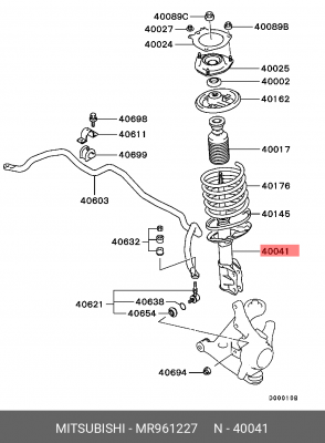 Набор для для регулировки передних стоек подвески MR961227 MITSUBISHI