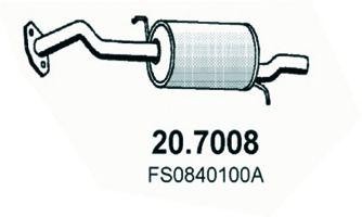 Глушитель выхлопных газов конечный 207008 ASSO