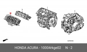 Головка блока цилиндров в сборе 10004RKGE02 HONDA