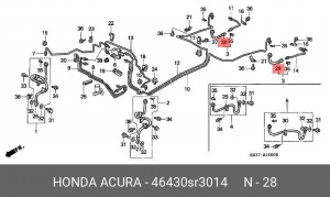 Тормозной шланг 46430SR3014 HONDA