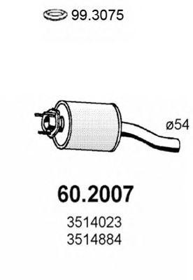 Предглушитель выхлопных газов 602007 ASSO