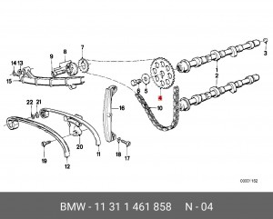 Звездочка ГРМ - газораспределительного механизма 11 31 1 461 858 BMW