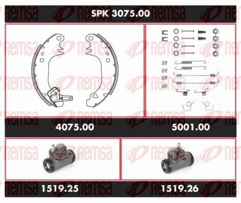 Комплект тормозных колодок SPK 3075.00 REMSA