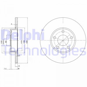 Тормозной диск BG2749 DELPHI