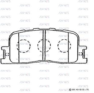 Колодки тормозные дисковые A2N104 ADVICS