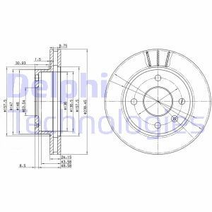 Тормозной диск BG2367 DELPHI