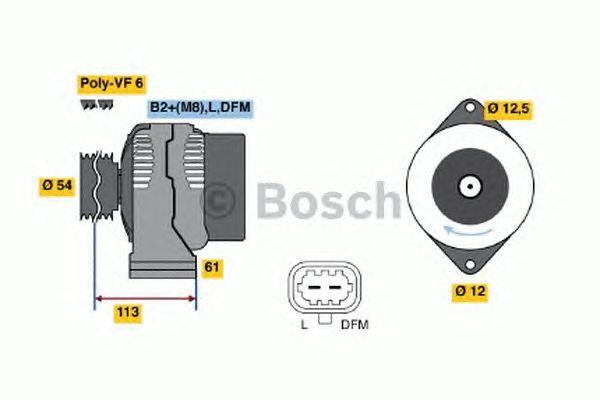 Генератор 0124425058 BOSCH