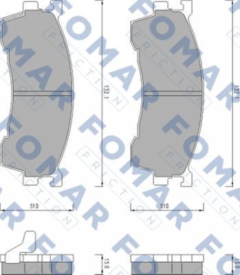 Колодки тормозные дисковые 51459481 ROULUNDS BRAKING