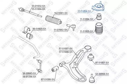 Опора амортизатора подвески 12-51004-SX STELLOX