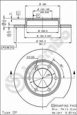 Тормозной диск 08.4504.10 BREMBO