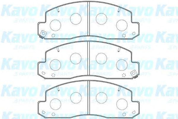 Комплект тормозных колодок, диско BP-9106 KAVO PARTS