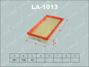 Фильтр воздушный LA-1013 LYNXAUTO