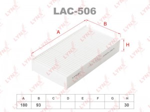 Фильтр салона LAC-506 LYNXAUTO