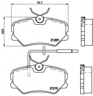 Комплект тормозных колодок, диско P61035 BREMBO