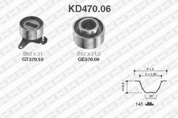 Комплект ремня ГРМ KD470.06 NTN SNR