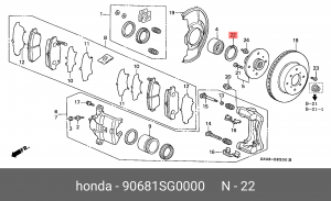 Комплект подшипника ступицы колеса 90681-SG0-000 HONDA