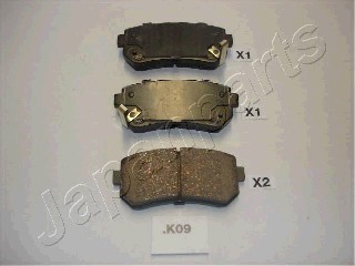 Комплект тормозных колодок, диско PPK09AF JAPAN PARTS GROUP
